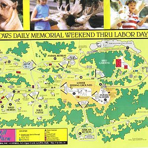 Catskill Game Farm map 1990's