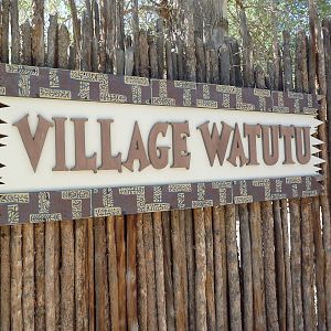 Watutu Village - Entrance Sign