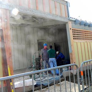 Construction of the new 4D theater.