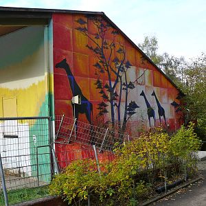 Psychedelic giraffe house