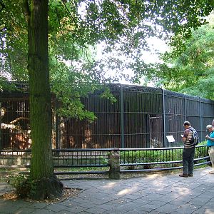 Leopard cages at Warsaw Zoo Sept 2008