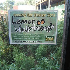 Sign for the conversion of the old White Tiger enclosure