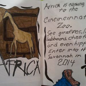 Drawing of the Africa exhibit logo