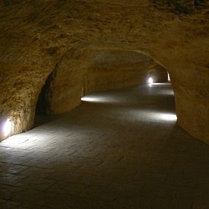 Tunnel connecting quarries in the park