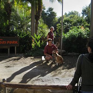 handlers with singing dogs