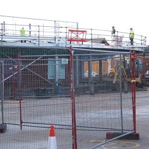 View of the construction of the New Entrance