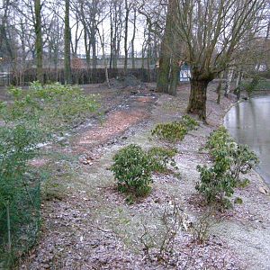 new path along big pond - under construction