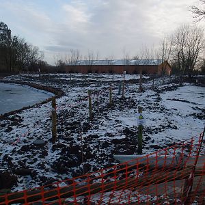 Flamingo Exhibit Construction at Slimbridge, 05/02/12