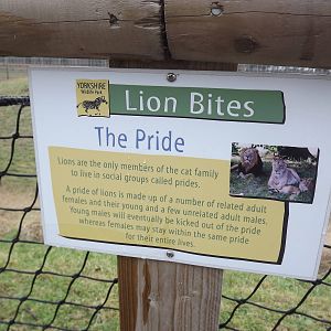 Example of signage at Yorkshire Wildlife Park 18/02/12