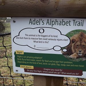 Example of signage at Yorkshire Wildlife Park 18/02/12