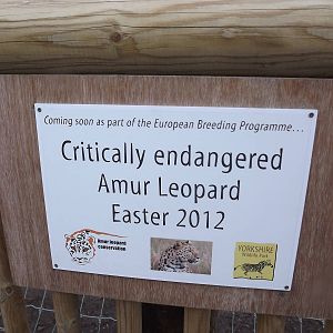 Example of signage at Yorkshire Wildlife Park 18/02/12