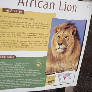 Example of signage at Yorkshire Wildlife Park 18/02/12