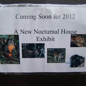 Sign explaing what should happen to the Small Mammal House