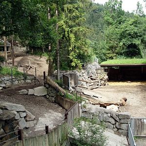 Alpenzoo Innsbruck - Wisent enclosure