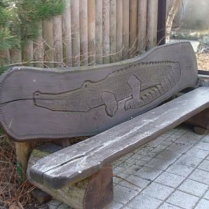 Bench in the zoo