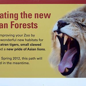 Asian Forest in Dublin ZOO - information sign, April 2012