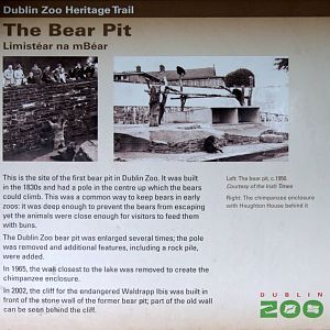 The Bear Pit - information sign, Dublin Zoo