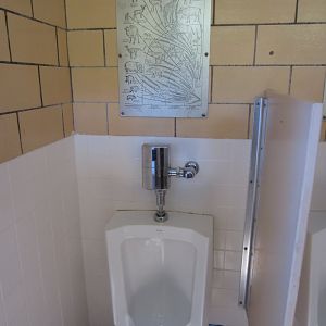 Graphic in the male toilets