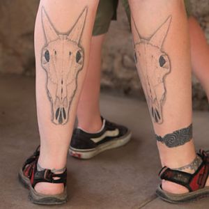 cow skull tattoo