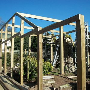 Sewerby Zoo, "Lemur Land" under construction 13th April 2012