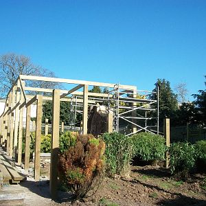 Sewerby Zoo, "Lemur Land" under construction 13th April 2012