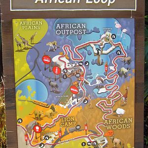 Map along the African Loop trail