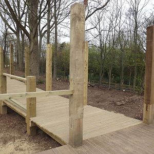 Wolf exhibit development at Blackpool Zoo 21/04/12