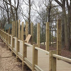 Wolf exhibit development at Blackpool Zoo 21/04/12