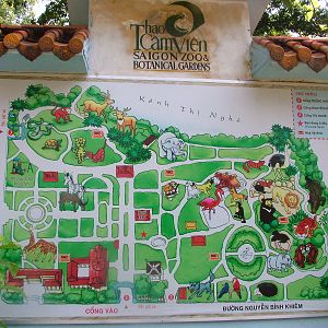Map at Saigon Zoo, 16/03/12