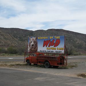 sign on highway at entrance