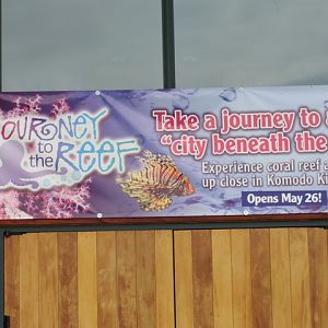 Journey to the Reef Sign on Barnhardt Family Welcome Center