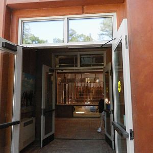 entrance to indoor elephant viewing