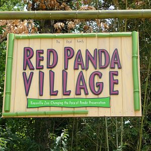 Red Panda Village Sign