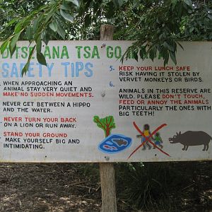 Sign - Safety with animals