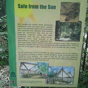 Jul. 2012-Safe From the Sun sign (Sumatran Rhino)