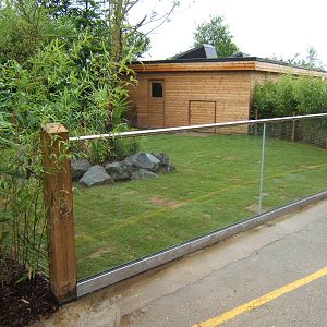 View of left hand side outdoor Tortoise exhibit