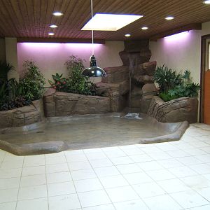 View inside new tortoise house