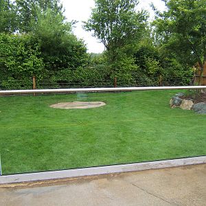 View of right hand side outdoor Tortoise exhibit