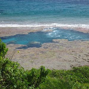 Large rockpool in Hikutavake Reef