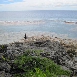 The main rockpool on Hikutavake Reef