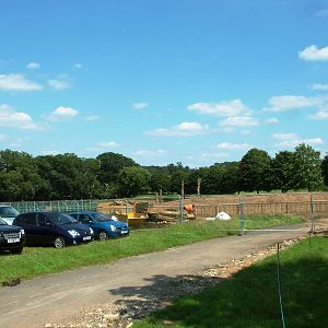 New Elephant Viewing Construction at Woburn, 22/07/12