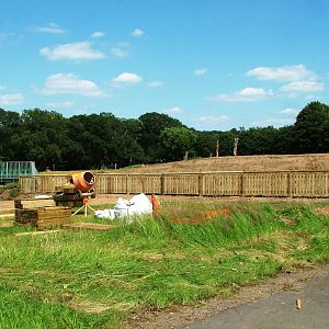 New Elephant Viewing Construction at Woburn, 22/07/12