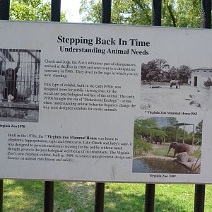 Sign in Old Chimp Cage