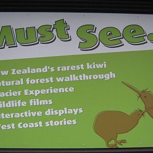 sign outside the West Coast Wildlife Centre
