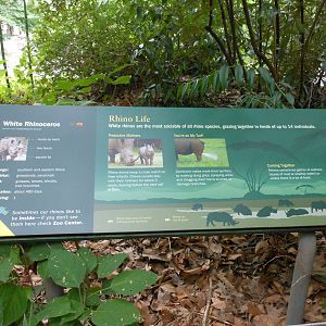 Bronx Zoo- Zoo Center- White Rhinoceros Signage 1