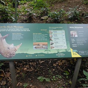 Bronx Zoo- Zoo Center- White Rhinoceros Signage 2