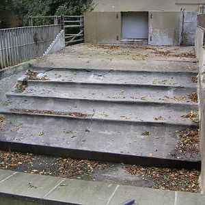 Old hippo outdoor enclosure at Gelsenkirchen