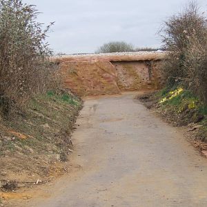 View of hide done as a Sand Martin bank