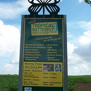 Sign at turn-off to park, 3rd August 2012