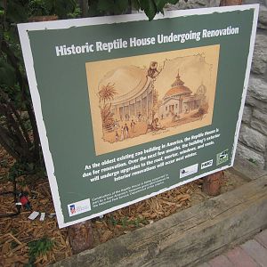 Aug. 2012-Reptile House Renovation sign